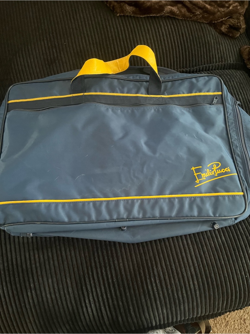 Emilio Pucci Navy and Yellow Garment Bag – Travel Garment Cover
